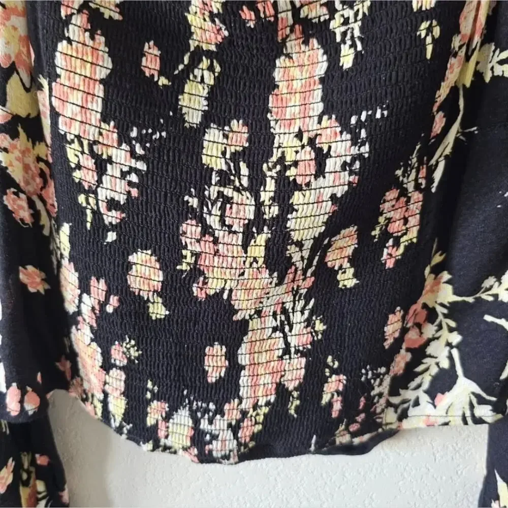 NWT Free People Hillary Printed Top